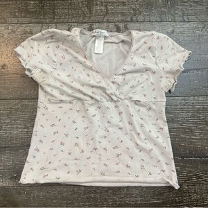Kids' Floral Print Short Sleeve Tee - White